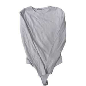 Abercrombie & Fitch Soft Long Sleeve White Bodysuit XS